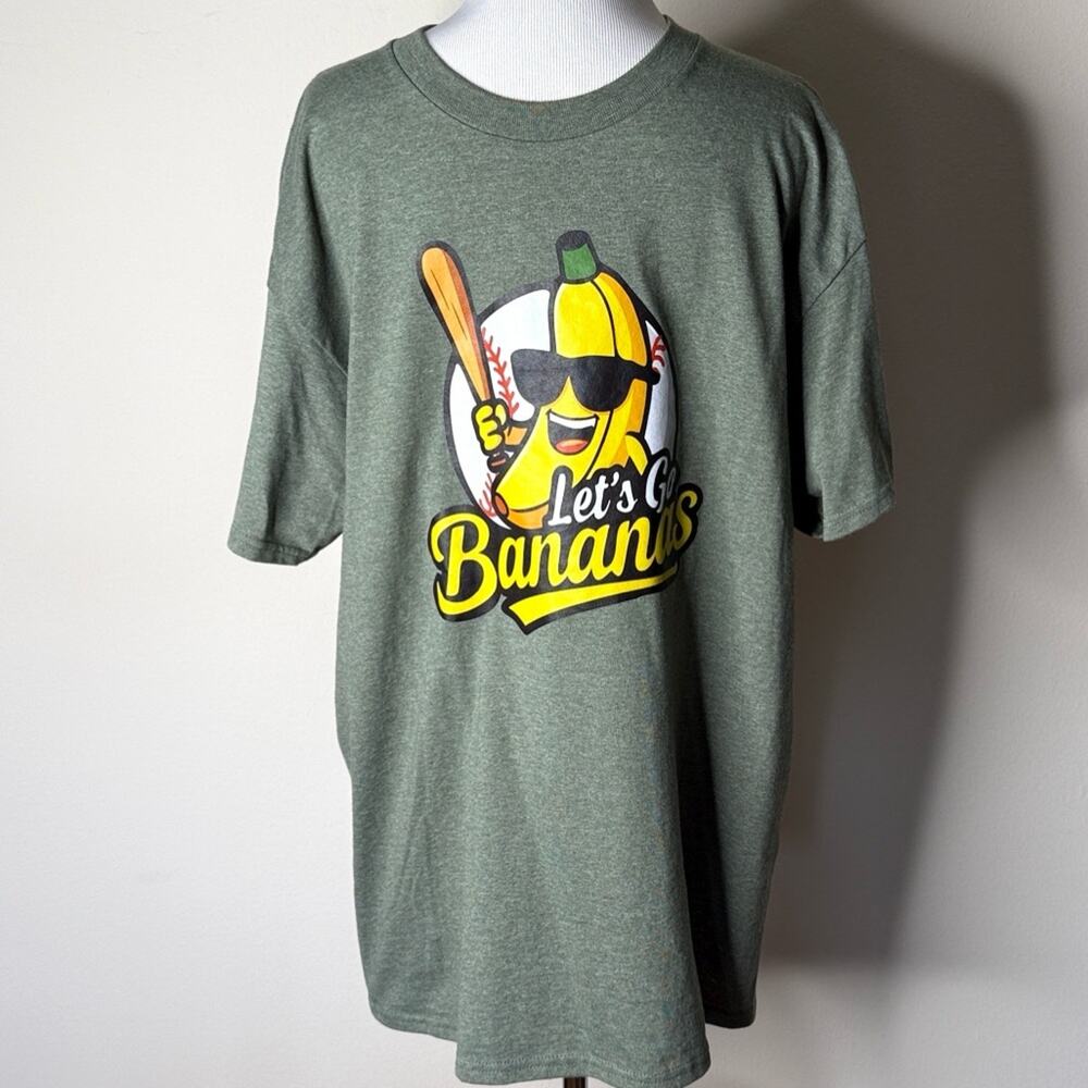 Savannah Bananas Let's Go Bananas Olive Green Tee